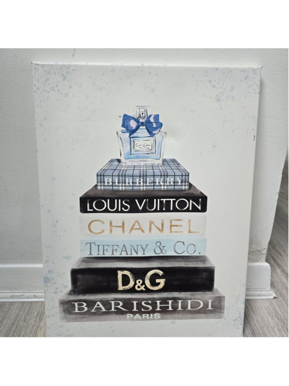 Fashion Designer Art Print - Vertical Multicolor Books Stack Wall Decor
